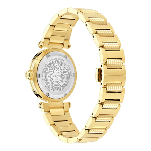 VERSACEVersace VE5B00625 Greek Women's Watch – Gold PVD, Black Dial, 35mmWATCHESEcecile