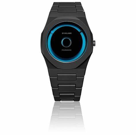 D1 MILANOD1 Milano Polycarbon Blue Load PCBJ28 Men's Watch - Matte Black with Blue LuminovaWATCHESEcecile