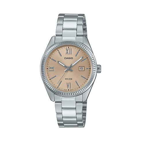 CASIO & VINTAGECasio LTP - 1302DD - 4A2VDF Women's Watch - Silver Band, Champagne DialWATCHESEcecile