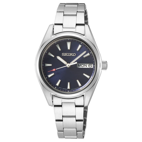 SEIKOSeiko SUR353P1 Women's Quartz Watch - Blue Dial, Stainless Steel BraceletWATCHESEcecile