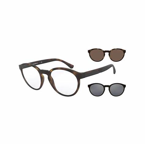 Emporio Armani EA4152 5802/1W 52 Lunettes Homme à verres clipsés - Monture Havane Matte