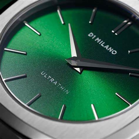 D1 MILANOD1 Milano Ultra Thin Petite Moss UTBL11 - 34mm Stainless Steel, Green Sunray DialWATCHESEcecile