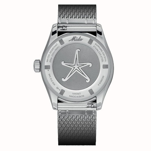 Mido Ocean Star Decompression Worldtimer M026.829.17.051.00 Montre automatique pour hommes - cadran noir, bracelet en acier inoxydable