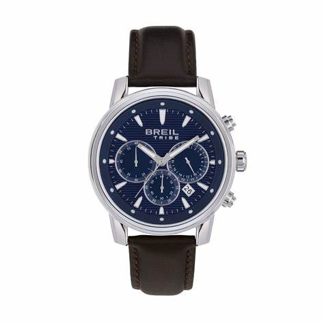BREILBreil Caliber EW0690 Men's Chronograph Watch - Blue Dial, Brown Leather StrapWATCHESEcecile