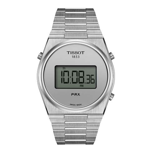 Reloj Tissot PRX Digital T1374631103000 para hombre - Acero inoxidable de 40 mm, esfera plateada