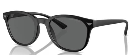 Emporio Armani EA4225U 5001/87 Unisex Sunglasses - Matte Black Frame, Dark Gray Lenses