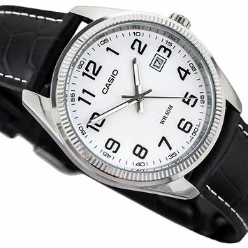 CASIO & VINTAGECasio MTP - 1302PL - 7BVEF Men's Analog Watch – White Dial with Genuine Leather BandWATCHESEcecile