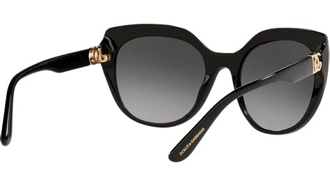 Dolce & Gabbana DG4392 501/8G Gafas de Sol Mujer - Montura Negra, Lentes Gris Claro Degradado