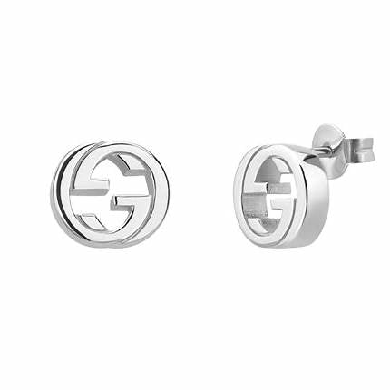 Gucci Interlocking G Pendientes de plata de ley YBD356289001