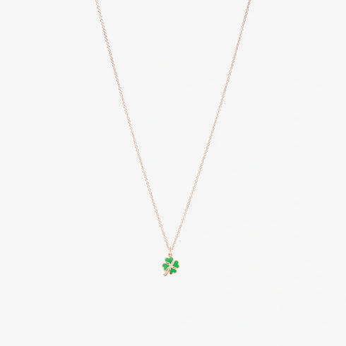 DODODoDo Four - Leaf Clover Charm DMC3001FOURSEVE9R – 9K Rose Gold with Green EnamelJEWELRYEcecile