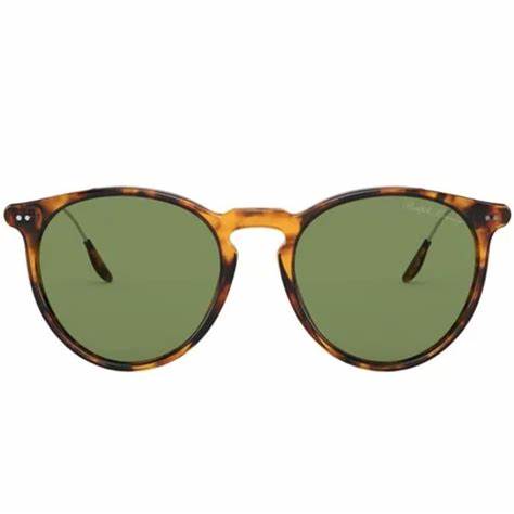 Ralph Lauren RL 8181P 5249/4E Unisex Sunglasses - Antique Havana Frame with Green Lenses