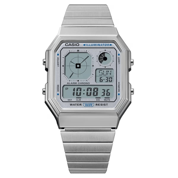 CASIO & VINTAGECasio Vintage A130WE - 7AEF Digital Watch - Silver Stainless Steel, Retro - Futuristic DesignWATCHESEcecile