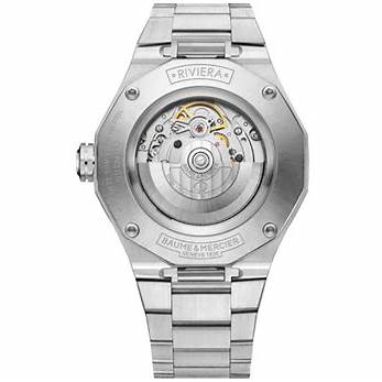 BAUME&MERCIERBaume & Mercier Riviera MOA10621 Men's Automatic Watch – 42mm Stainless Steel Case, Black Dial, Date Display, Stainless Steel BraceletWATCHESEcecile