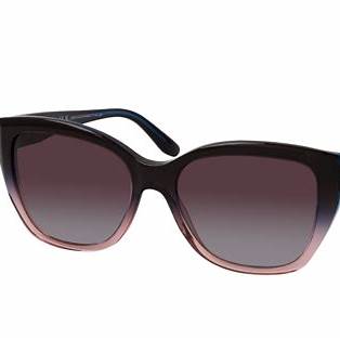 Lunettes de soleil Emporio Armani EA4198 5991-8G pour femme - monture bleu/orange dégradé, verres gris dégradé, 55mm