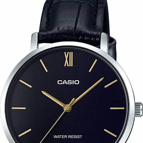 CASIO & VINTAGECasio LTP - VT01L - 1BUDF Women's Black Leather Watch – Black DialWATCHESEcecile