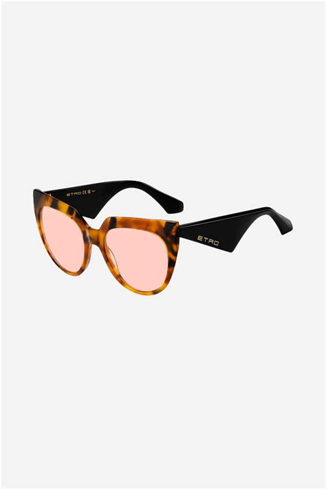 Etro 0001/S C9B-U1 Gafas de sol cuadradas oversize para mujer - montura habana, lentes rosas