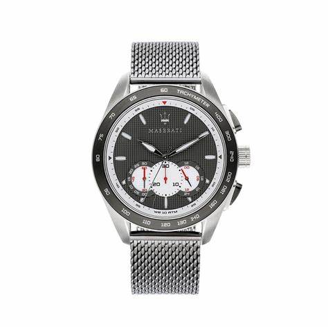Maserati Traguardo Herren-Chronographenuhr - R8873612008, Mesh-Armband, 45 mm