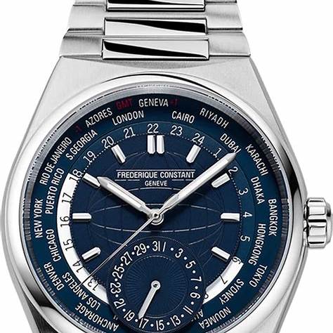 FREDERIQUE CONSTANTFrederique Constant Highlife Worldtimer Manufacture FC - 718N4NH6B – Blue Dial, Stainless Steel BraceletWATCHESEcecile