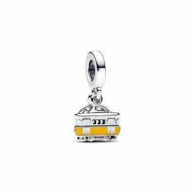 PANDORAPandora Lisbon Tram Engravable Double Dangle Charm 793333C01 - Sterling Silver, Yellow EnamelBIJOUXEcecile