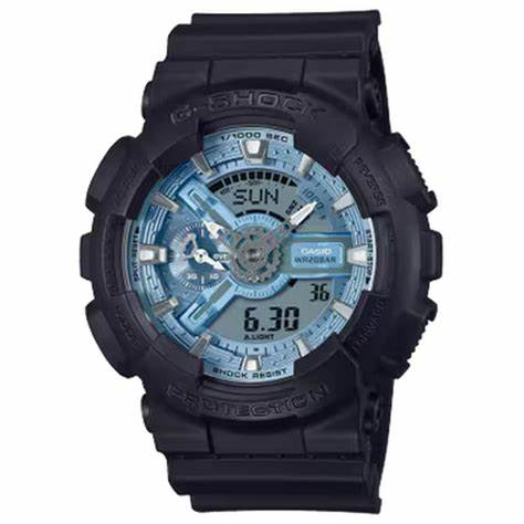 CASIO G - SHOCKCasio G - SHOCK GA - 110CD - 1A2ER Men's Analog - Digital Watch – Black Resin Band, Ice Blue Dial, 200M Water ResistancWATCHESEcecile