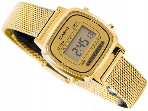 CASIO & VINTAGECasio LA670WEMY - 9EF Women's Digital Watch - Gold - Tone Mesh BandWATCHESEcecile