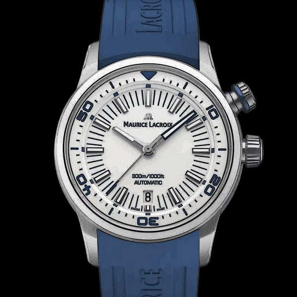 MAURICE LACROIXMaurice Lacroix Pontos S Diver PT6248 - SS00L - 130 - 4 – White Dial, Blue Rubber StrapWATCHESEcecile