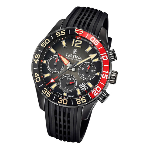 FESTINAFestina F20518/3 Chrono Sport Men's Watch – Black/Red Bezel, 44mm, 10ATMWATCHESEcecile