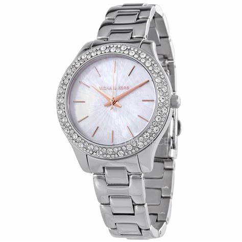 Michael Kors Liliane MK4556 Reloj Mujer - Bicolor, bisel cristal pavé
