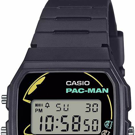CASIO & VINTAGECasio Vintage PAC - MAN F - 91WPC - 1AER Digital Watch – Black Resin Band, Retro Gaming DesignWATCHESEcecile