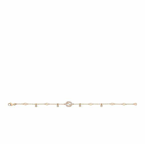 Gucci - Bracelet en or rose 18 carats avec diamants - Longueur ajustable