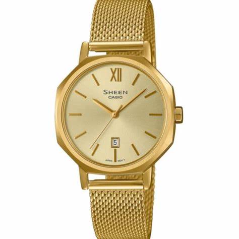 Reloj Casio Sheen SHE-4554GM-9AUEF Mujer - Esfera dorada, correa de malla