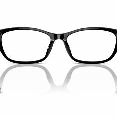 Emporio Armani EA3238U 5017 54 Women's Eyeglasses - Shiny Black Frame, Clear Lenses