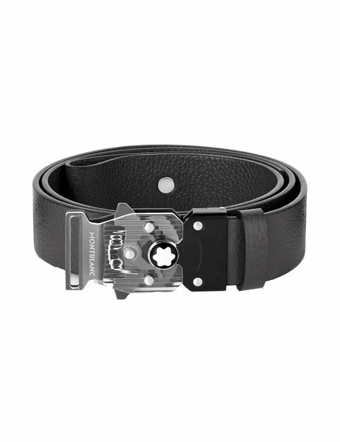 Montblanc M Lock 4810 Buckle Grainy Grey 35 mm Ledergürtel