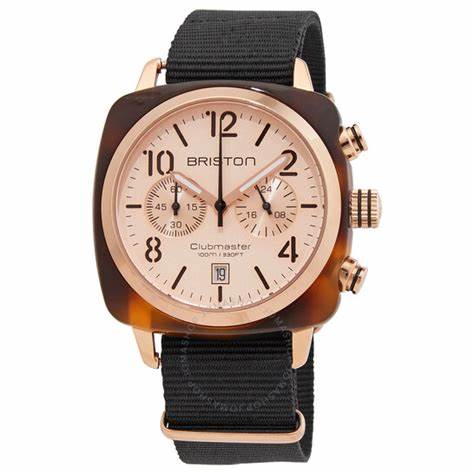 BRISTONBriston Clubmaster Classic Chronograph 40mm Rose Gold Dial Watch 14140.PRA.T.6.NBWATCHESEcecile