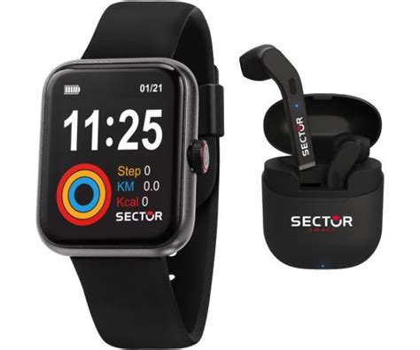 SECTORSector S - 03 R3251282005 Unisex Smartwatch – Black Aluminum Case, Silicone StrapWATCHESEcecile