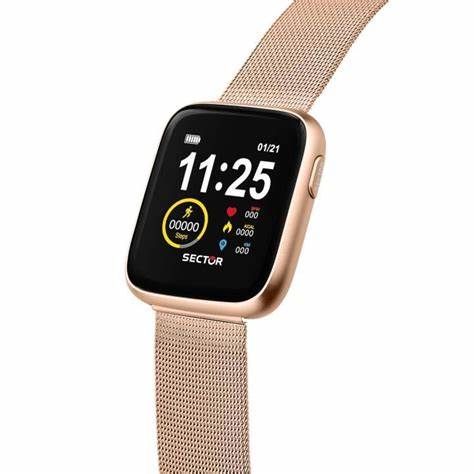 Sector S-04 R3253158002 Smartwatch – Rose Gold Mesh Strap, 40mm Rectangular Case