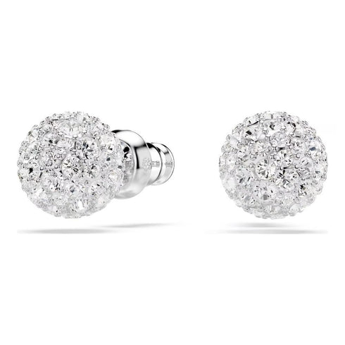 Swarovski 5700290 Pendientes Dextera - Rodio y esfera de cristal transparente