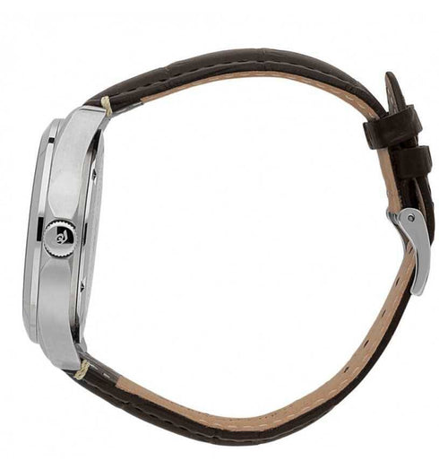 Philip Watch R8251165007 Blaze Men's Watch – 41mm, Silver Dial, Brown Leather Strap