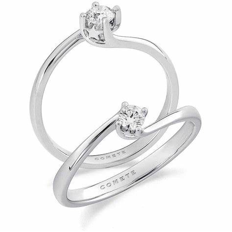 COMETEComete Identity ANB2714 750 White Gold Solitaire Diamond Ring 0.20 ctJEWELRYEcecile
