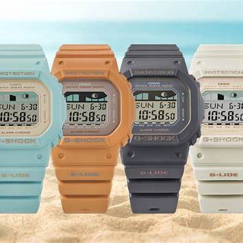 Casio G-SHOCK GLX-S5600-2ER Herrenuhr - Blau Digital, Gezeiten- und Monddaten