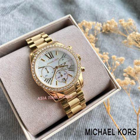 Michael Kors MK7241 Damen Lexington Gold-Ton Edelstahl Chronograph Uhr