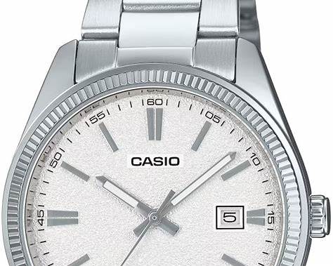 Reloj Casio MTP-1302DA-7AVDF para hombre con esfera plateada y pulsera de acero inoxidable