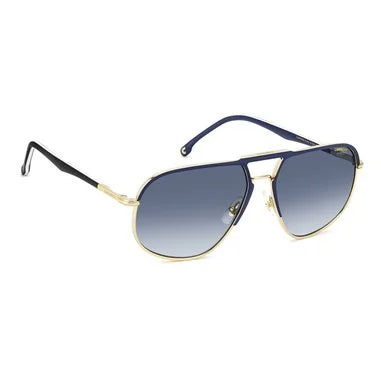 Lunettes de soleil aviateur Carrera 318/S KY2/08 pour homme - monture bleu/or, verres dégradés bleu foncé
