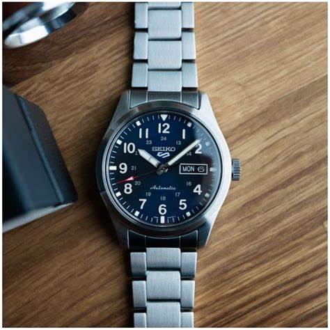 SEIKOSeiko 5 Sports SRPG29K1 Automatic Men's Watch - Blue Dial, Stainless Steel BraceletWATCHESEcecile