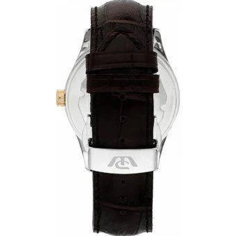 Philip Watch Sunray R8251180014 Orologio da uomo - Quadrante argento, cinturino in pelle marrone