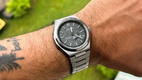 Reloj Citizen NJ0180-80H Super Titanium Automático Hombre - Esfera gris