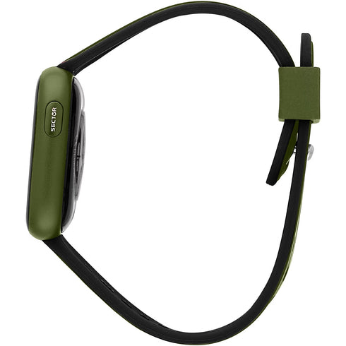 Sector S-04 Colours R3253158005 Unisex Smartwatch - 40x34.7mm Green Aluminum Case, Green/Black Silicone Strap