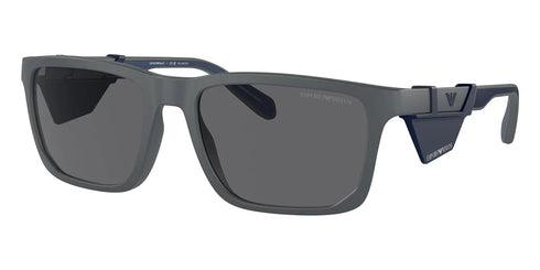 Emporio Armani EA4219 6103/87 Men's Sunglasses - Matte Dark Gray Frame, Gray Polarized Lenses, 57mm