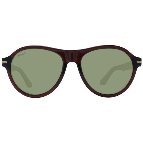 SERENGETISerengeti Danby SS527004 56 Men's Sunglasses - Brown Frame, Green LensesEYEWEAREcecile
