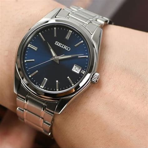 SEIKOSeiko SUR309P1 Men's Quartz Watch - Blue Dial, Stainless Steel BraceletWATCHESEcecile